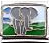 Elephant picture - enamel charm
